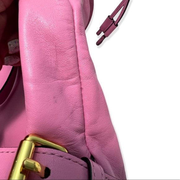 MOSCHINO Couture Pink Rare Find Badges Leather Backpack - Picture 17 of 17